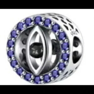 S925 Stamped Sterling Silver Evil Eye Charm